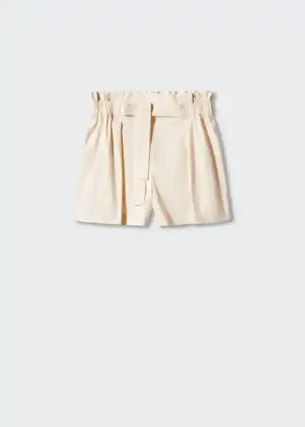 Short Paper Crudo Talla XS Mujer Mango