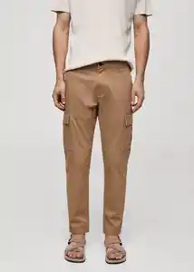 Pantalón Zeus Beige Talla 38 Hombre Mango