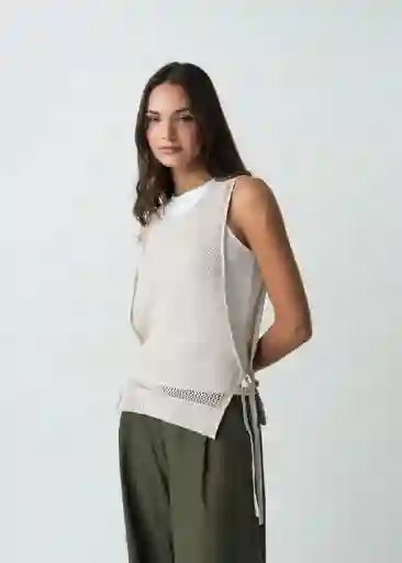 Saco Tejido Mujer Crudo Ballueca Claro Talla M 482G084 Naf Naf