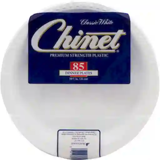 Chinet Platos Plásticos Blancos de 10.25