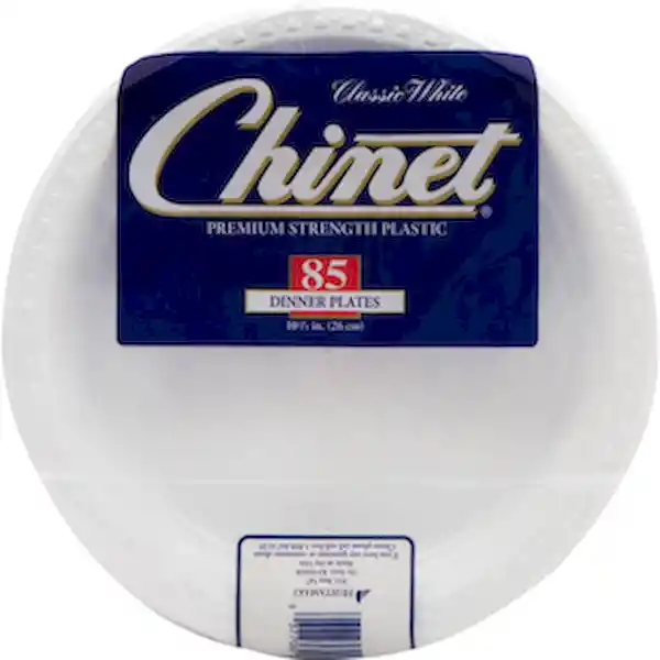Chinet Platos Plásticos Blancos de 10.25