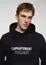 Buzo Sudadera Appartme Negro Talla L Hombre Mango