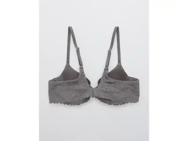 American Eagle Brasier Aerie Real Sunnie Flores Gris Cáscara 36B