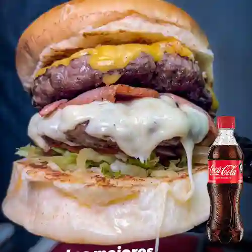 Combo Hamburguesa Doble Carne +Cocacola Orig 400ml