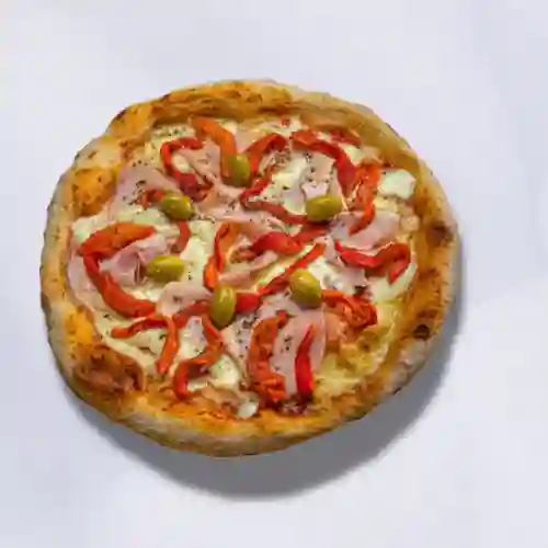 Pizza Jamón y Morrón