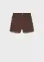 Short Ibiza Chocolate Talla 42 Mujer Mango