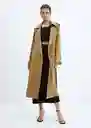 Abrigo Trench Abrigo Trenchi-W Camel Talla S Mujer Mango