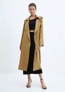 Abrigo Trench Abrigo Trenchi-W Camel Talla S Mujer Mango