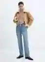 Chaqueta Splash Beige Talla L Mujer Mango