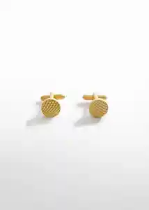 Aretes Gemelos Grain Oro Talla 99 Hombre Mango