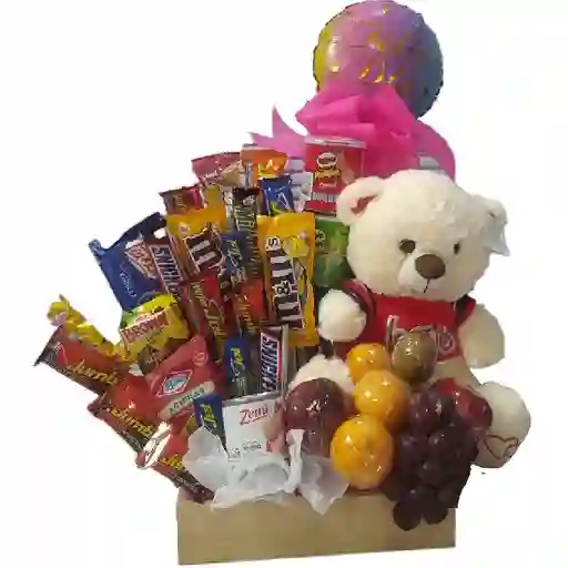 Ancheta de Dulces Peluche y Globo