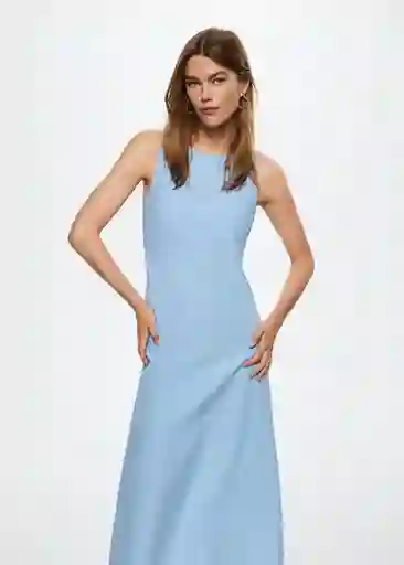 Vestido Miril-H Celeste Talla Xs Mujer Mango