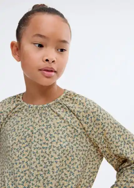 Camiseta Floriset Verde Talla 10 Niñas Mango