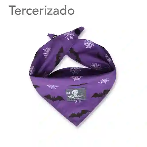 Pañoleta Para Mascota Murciélagos y Telarañas Morada M