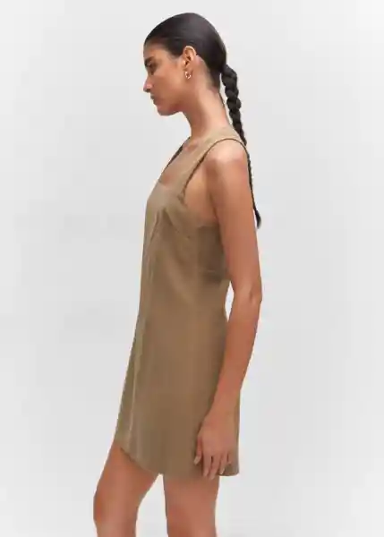 Vestido Bosco-H Camel Talla M Mujer Mango