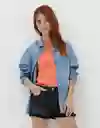 Camisa Mujer Azul Talla LARGE 400386021734 American Eagle
