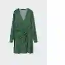 Vestido Angel Verde Talla S Mujer Mango