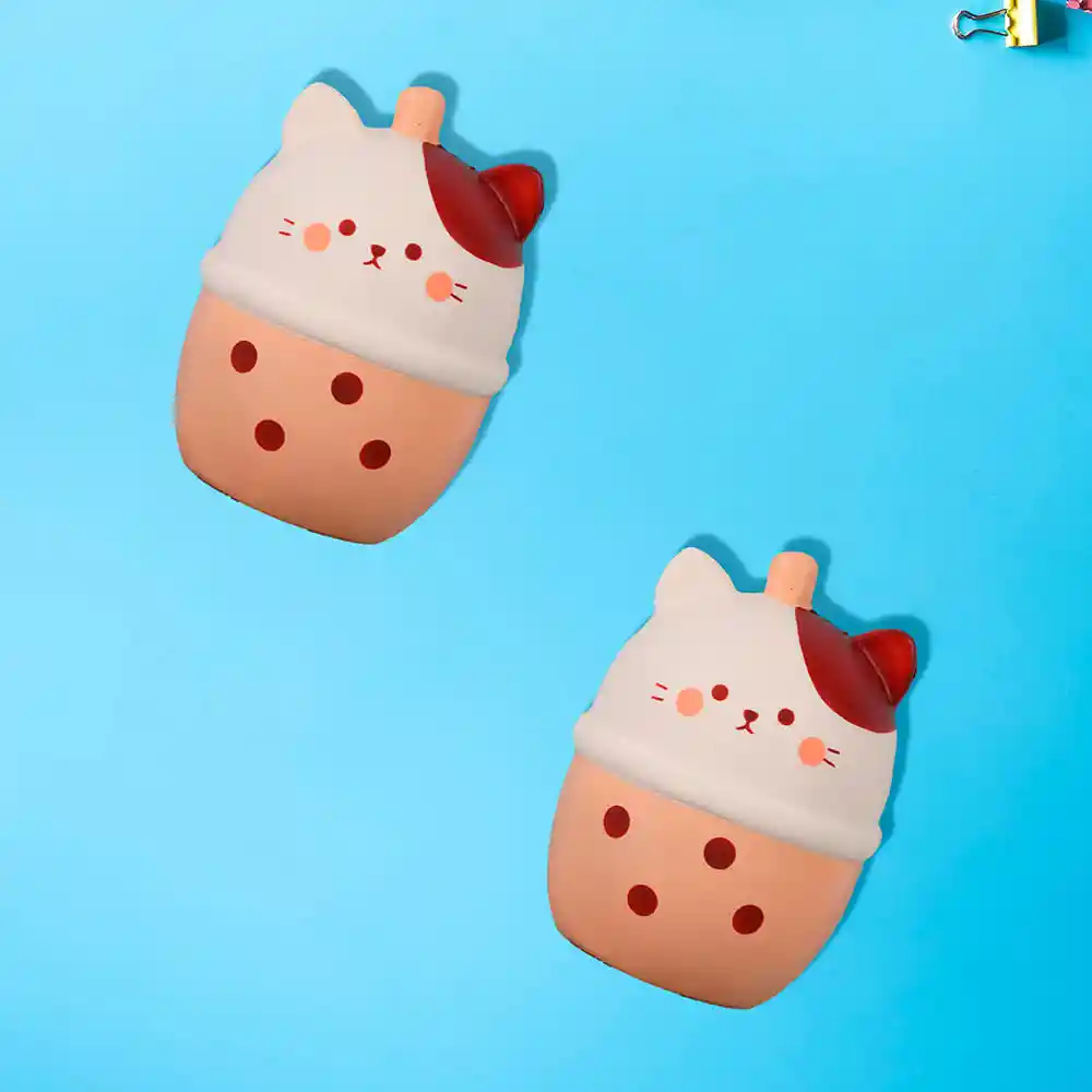 Peluche Anti Estres pu Milk Tea Series Gato Miniso