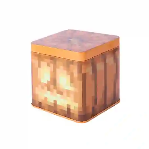 Caja de Almacenamiento Calabaza Serie Minecraft Amarilla Miniso