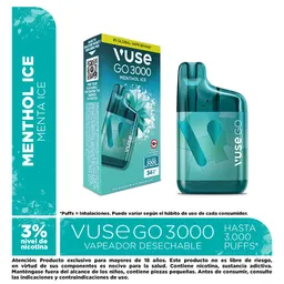 Vapeador Vuse GO 3000 Menthol Ice