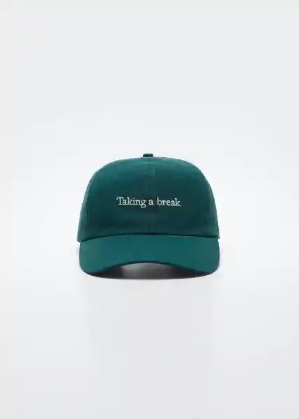 Gorra Cuote Verde Talla 99 Mujer Mango