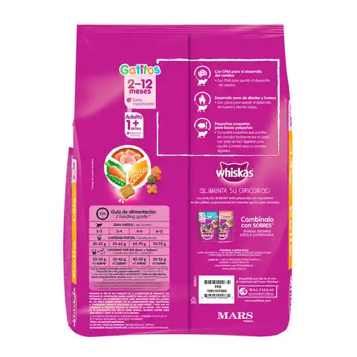 Whiskas alimento para gatito pollo 1.4 Kg