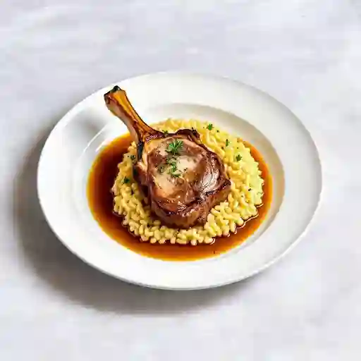 Ossobuco De Res Y Risotto Alla Parmesana