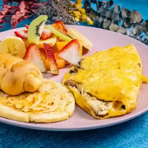 Omelette de Pollo y Champiñon