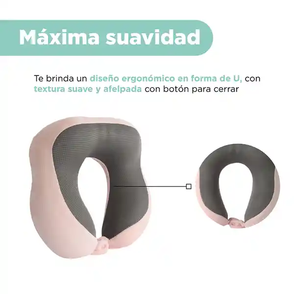 Almohada Viaje el Cuello Espuma Viscoelástica Rojo Serie Miniso