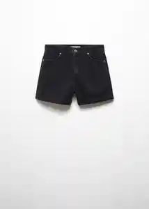 Short Mom80 Tejano Negro Talla 34 Mujer Mango