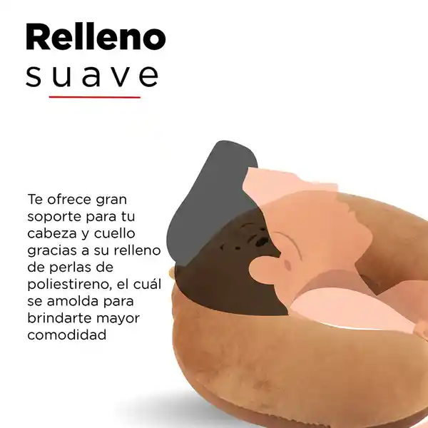 Miniso Almohada De Viaje Ajustable Pardo Osos Escandalosos Mediano Café