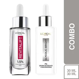 Combo L'Oréal Paris Sérum Ácido Glicólico + Ácido Hialurónico