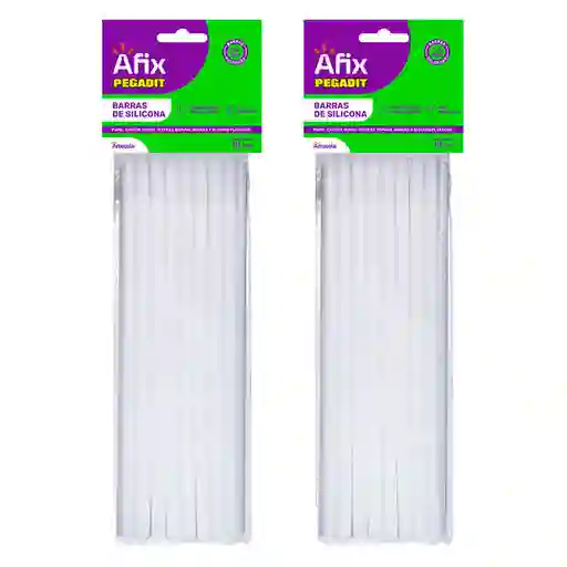 Afix Pack Barras Silicona Transparente