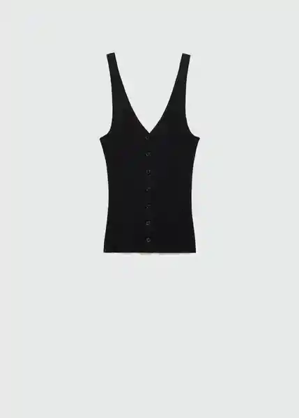 Top Lana Negro Talla S Mujer Mango
