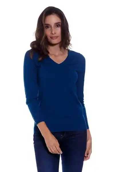 Saco Tejido Cerrado Para Mujer Azul Talla L Pe6 Arkitect