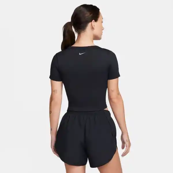 Nike Camiseta W One Fitted Df Ss Top Para Mujer Negro Talla M