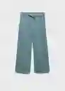 Pantalón Mafalda Verde Pastel Talla 10 Niñas Mango