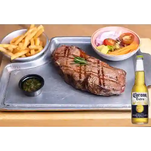 Combo Bife de Chorizo + Cerveza Corona Bot. 355ml