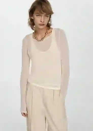 Jersey Bridget Beige Talla XS Mujer Mango