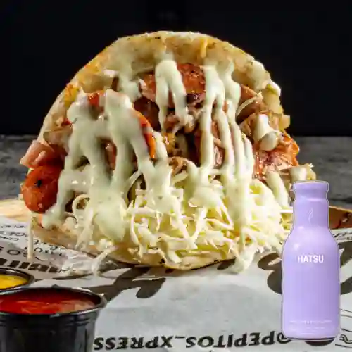 Combo Arepa Super Ranchera + Te Hatsu Lila 400 ml