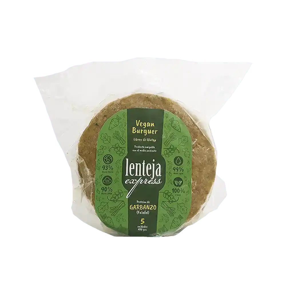Lenteja Express Hamburguesa Vegana de Garbanzo