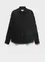 Camisa Parrot Negro Talla M Hombre Mango