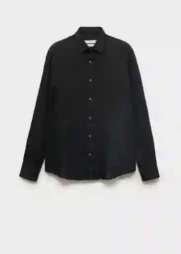 Camisa Parrot Negro Talla M Hombre Mango