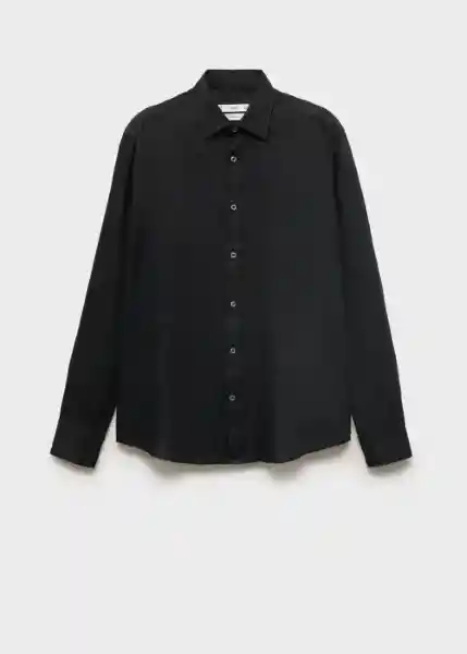 Camisa Parrot Negro Talla M Hombre Mango