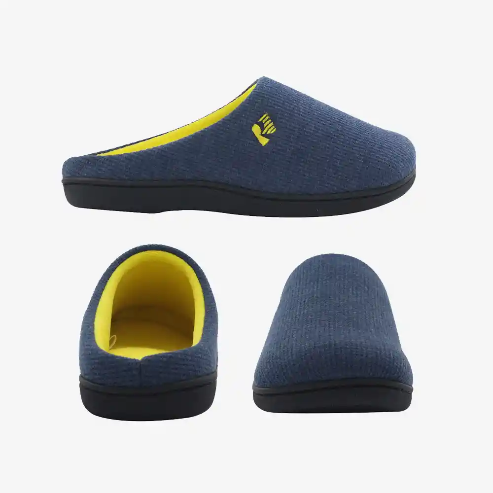 Inkanta Pantuflas Original Hombre Azul y Amarillo M/L