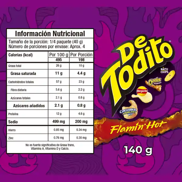 Detodito Snack Flamin' Hot 140 g