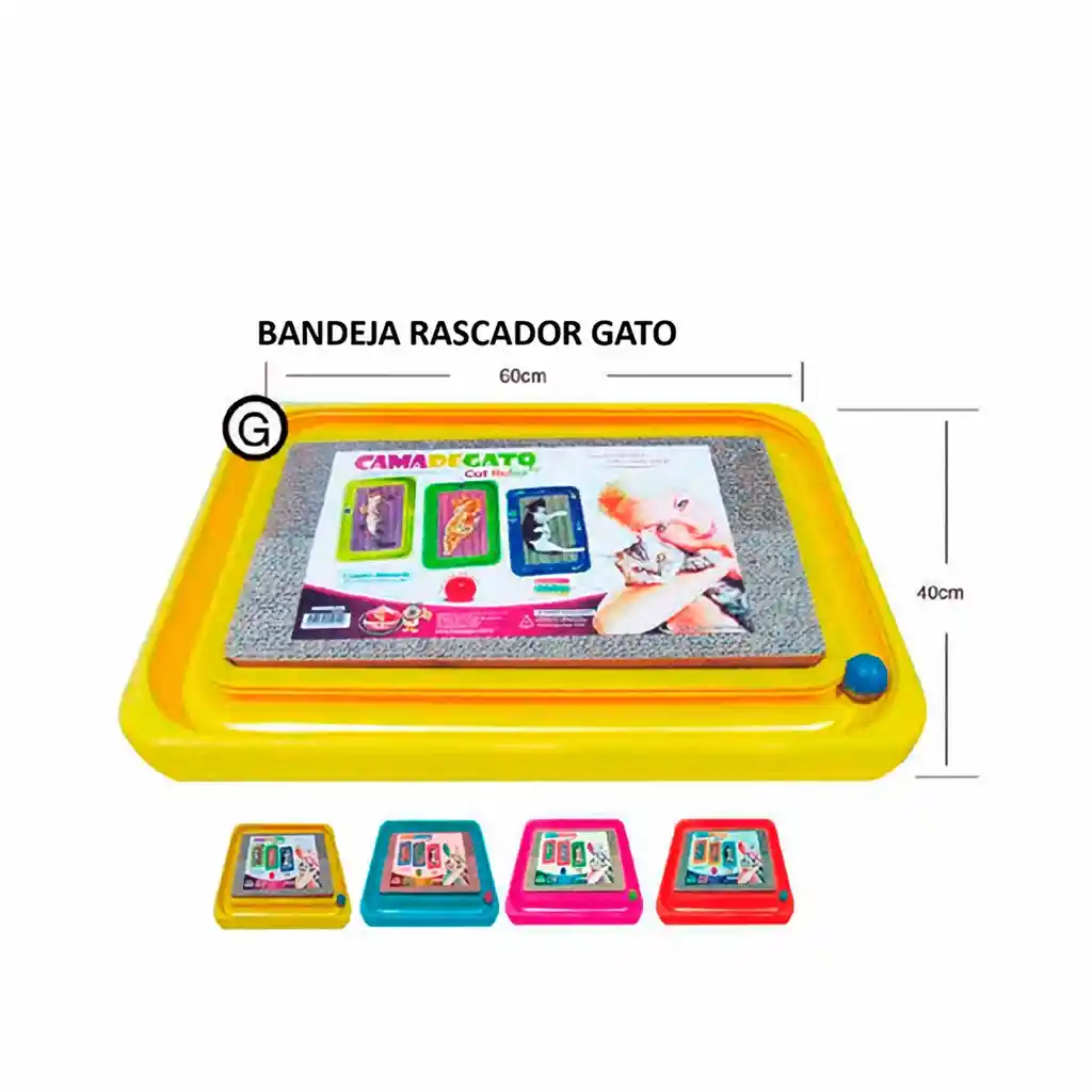 Furacaopet Rascador Para Gato Bandeja Rojo