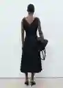 Vestido Laura Negro Talla S Mujer Mango