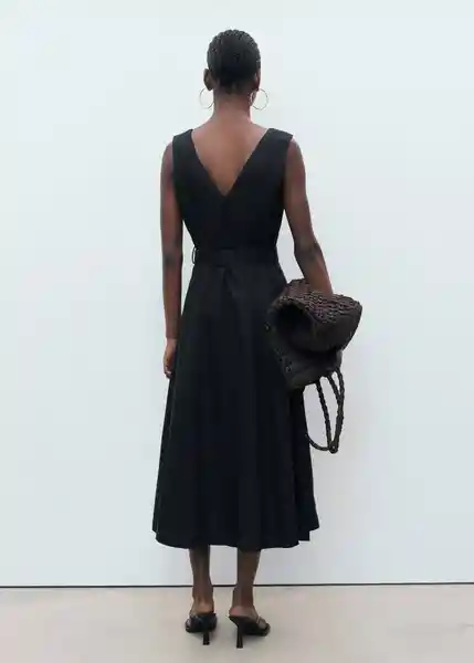 Vestido Laura Negro Talla S Mujer Mango
