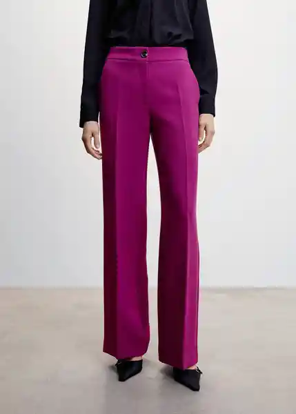 Pantalón Simon Fucsia Talla 40 Mujer Mango